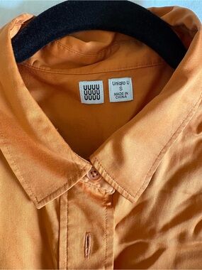 Vintage Uniqlo Orange Button-Down Shirt